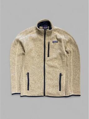 Patagonia Sand Coloured Zip Up Fleece